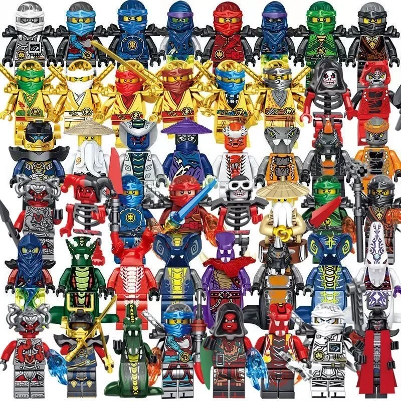 ألعاب ساخنة شخصيات أنيمي 24 قطعة Ninjago شخصية صغيرة بناء لعبة المكعبات دمية صغيرة دمية الشكل كتل الاطفال اللعب هدية عيد ميلاد