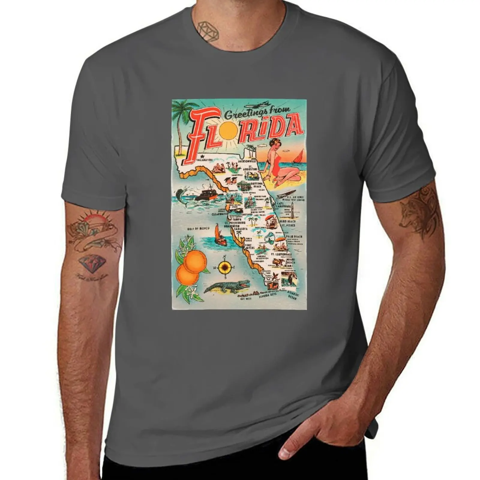 from Florida Greetings For Fans T-Shirt Soft Anti-Shrink Cotton Tee