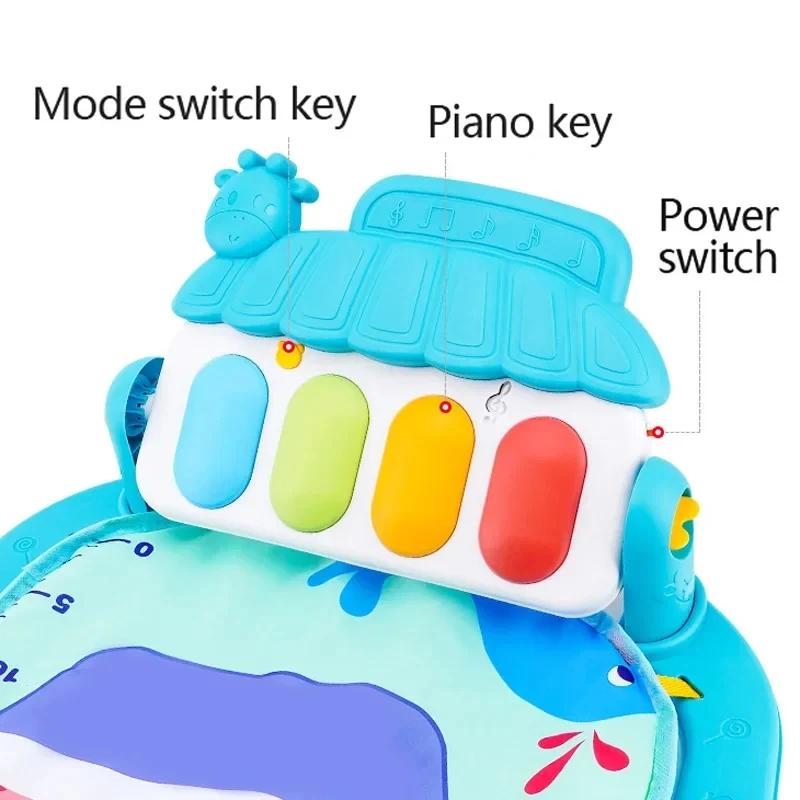 Piano pedal para bebês e crianças pequenas, brinquedos de suporte de fitness, educação inicial, quebra-cabeça para recém-nascidos, velho, 0-36 meses