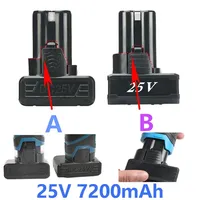 New 25v 7200mAh Universal Rechargeable Lithium Battery For Power Tools Electric Screwdriver Electric drill Li-ion Battery