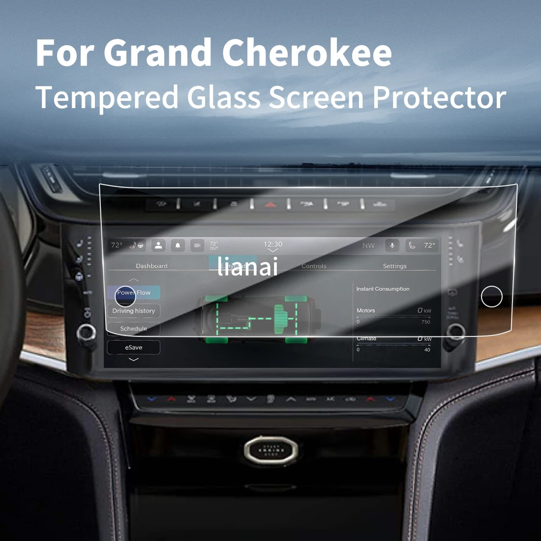 Screen Protector for 20026 Jeep Grand Cherokee Tempered Glass GPS Video Navigator Car Stickers  Accessories interior supplies