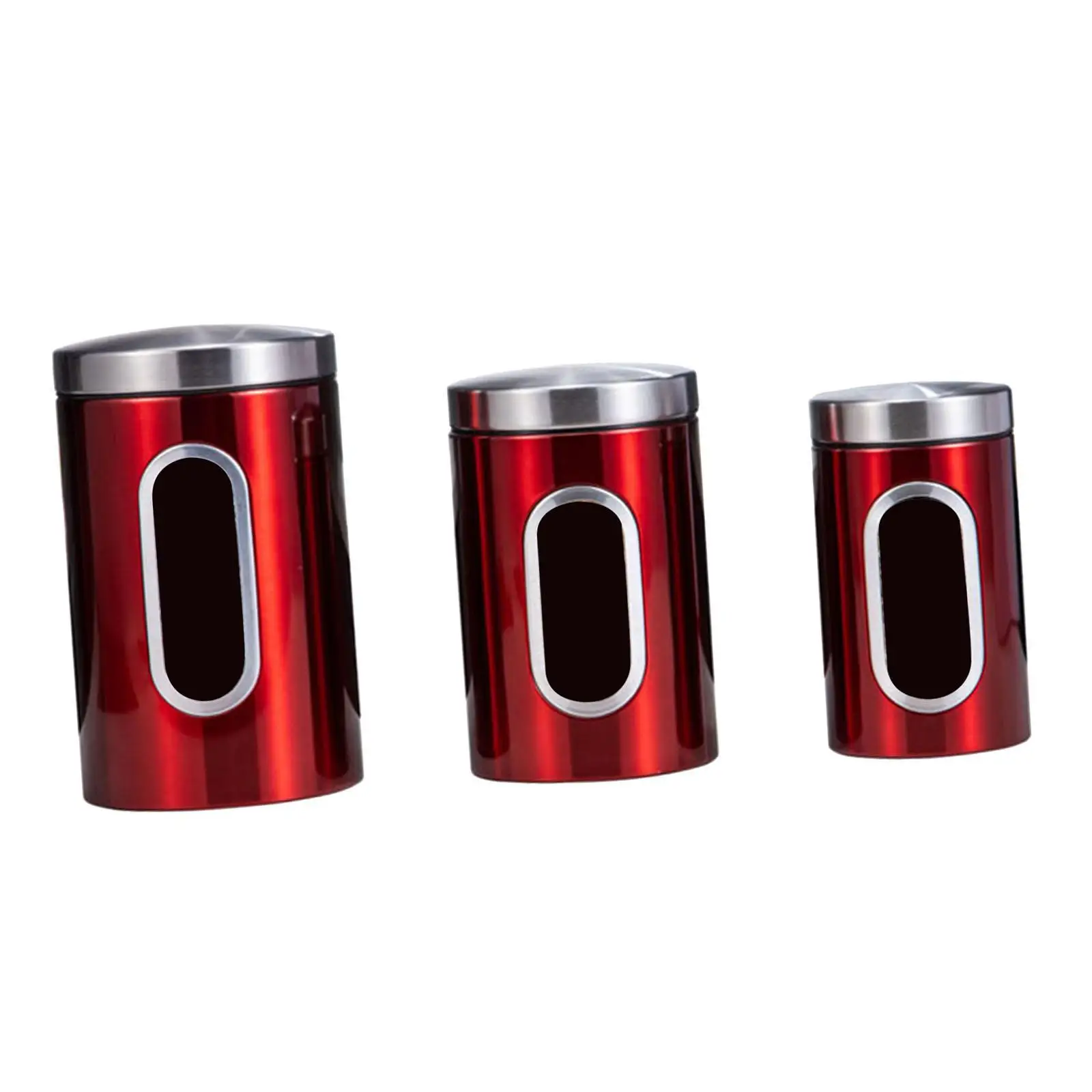 Sealed Jar Stainless Steel Kitchen Canister with Clear Window Storage Jar Container for Pantry Counter Cafe
