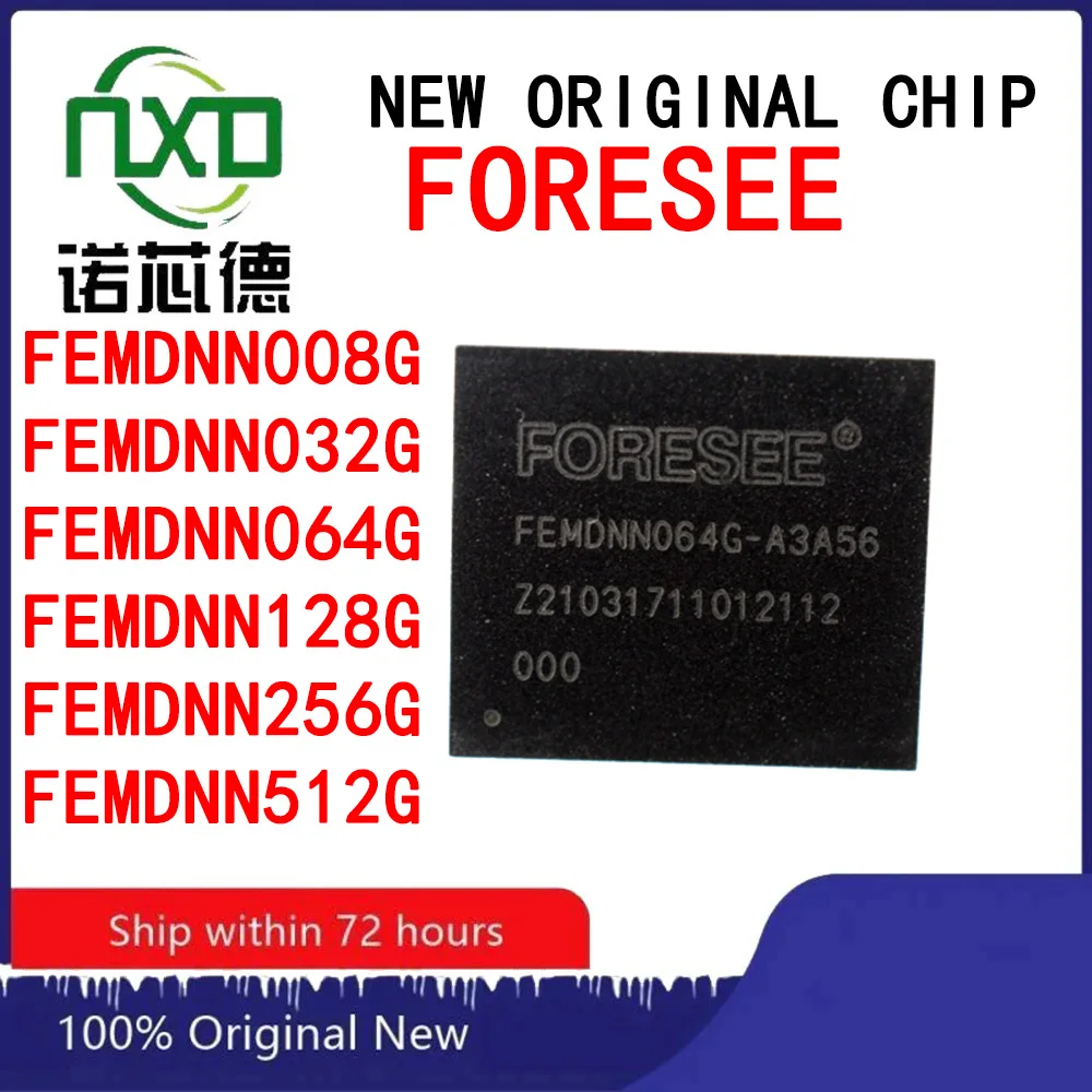 

1PCS FEMDNN008G 32G 64G 128G 256G 512G FORESEE FBGA-153 Industrial-grade eMMC Original genuine products in stock