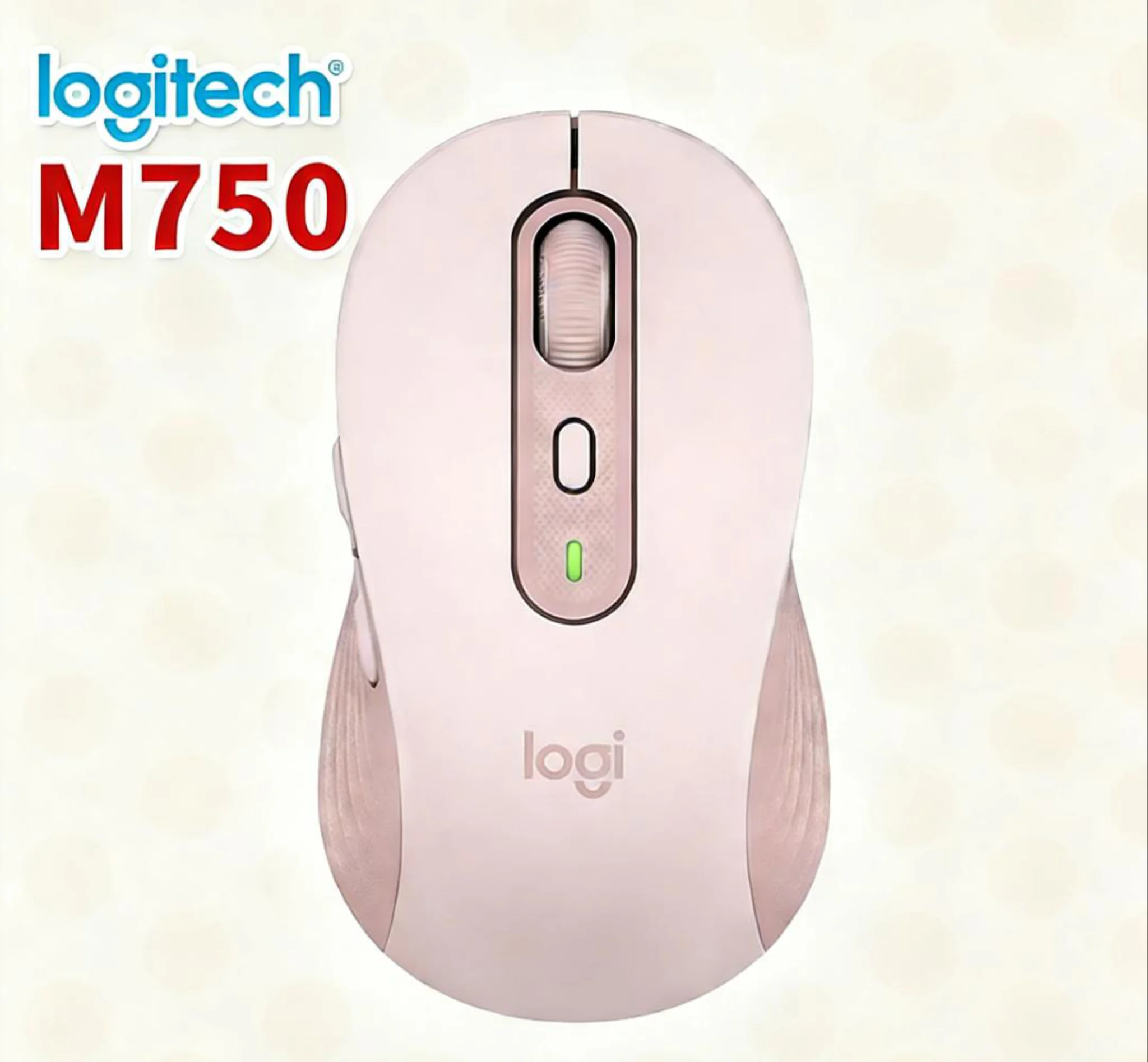 

Logitech M750 Wireless Ergonomic Mouse, Dual Connectivity, 24-Month Battery, Lightweight, Quiet Click, Smart Wheel + MX3S/M220