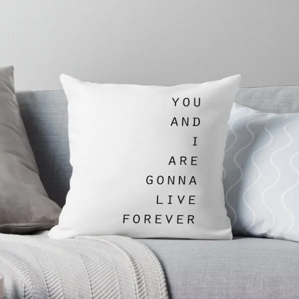 

Live Forever Printing Throw Pillow Cover Fashion Decorative Soft Cushion Bed Fashion Decor Waist Pillows not include One Side