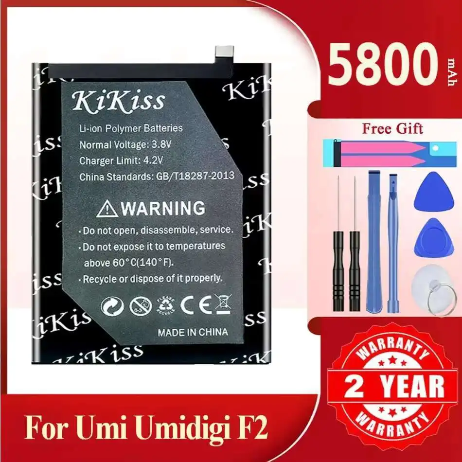 

Аккумулятор емкостью 5800 мАч для телефона UMI Umidigi F2, высококачественная сменная резервная батарея