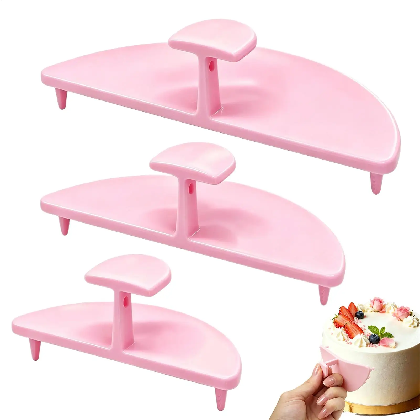 3-piece cake decoration tool set Cake Arch Guide Tool Birthday Cake Decor Supplies for evenly applying cream 6-10 inch cakes