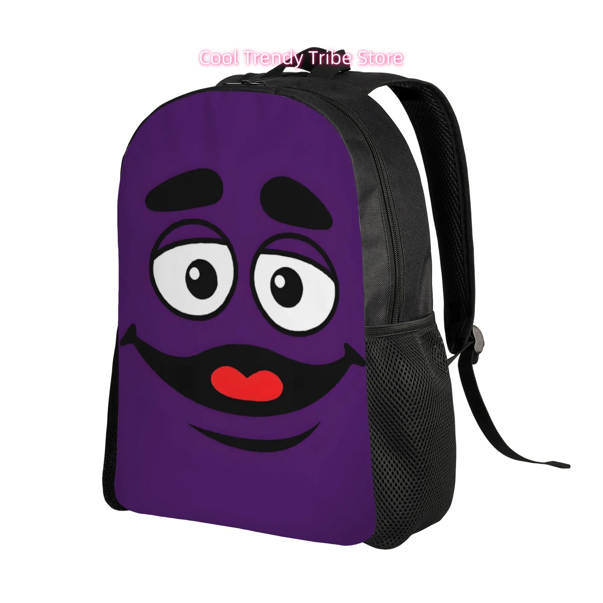 Grimace Face Unstructured Backpack with Relaxed Lines And Single-Sided Layout Great for Packing Basics for Daily Life Or Spontan
