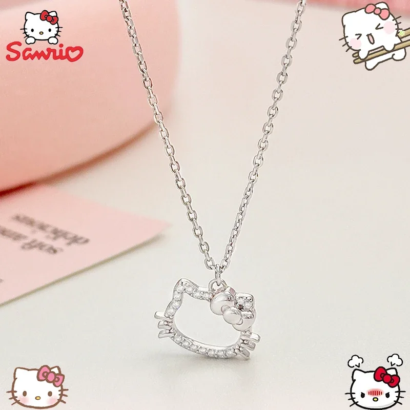 Sanrio Hello Kitty Ring Girl Student's Cute Necklace Fashion Ornaments Fashion Temperament Exquisite Valentine's Day Gift