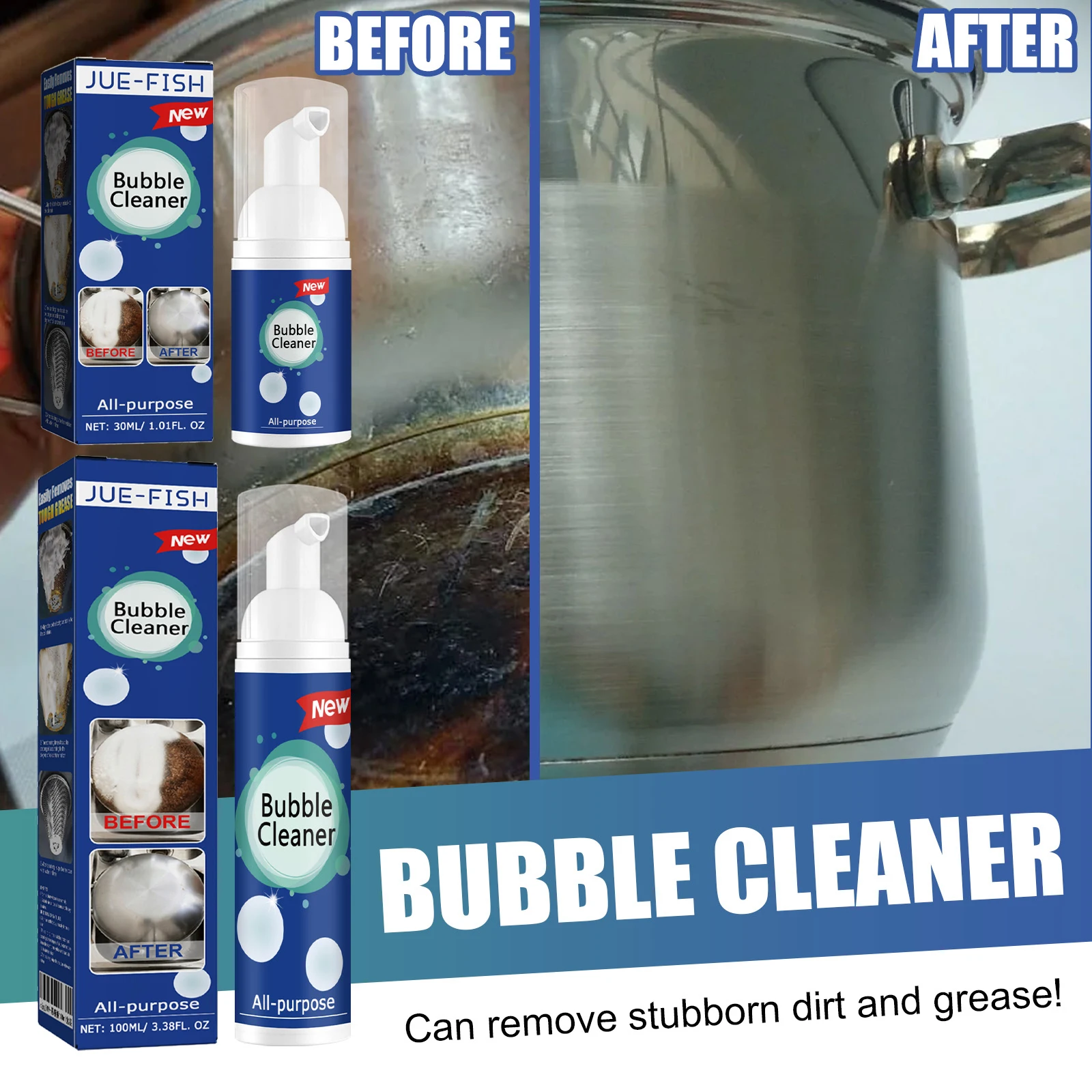 بخاخ منظف الفقاعات للمطبخ، يزيل بقع الزيت الثقيلة بشكل فعال، تنظيف سطح تجهيزات المطابخ، موس التنظيف المنزلي