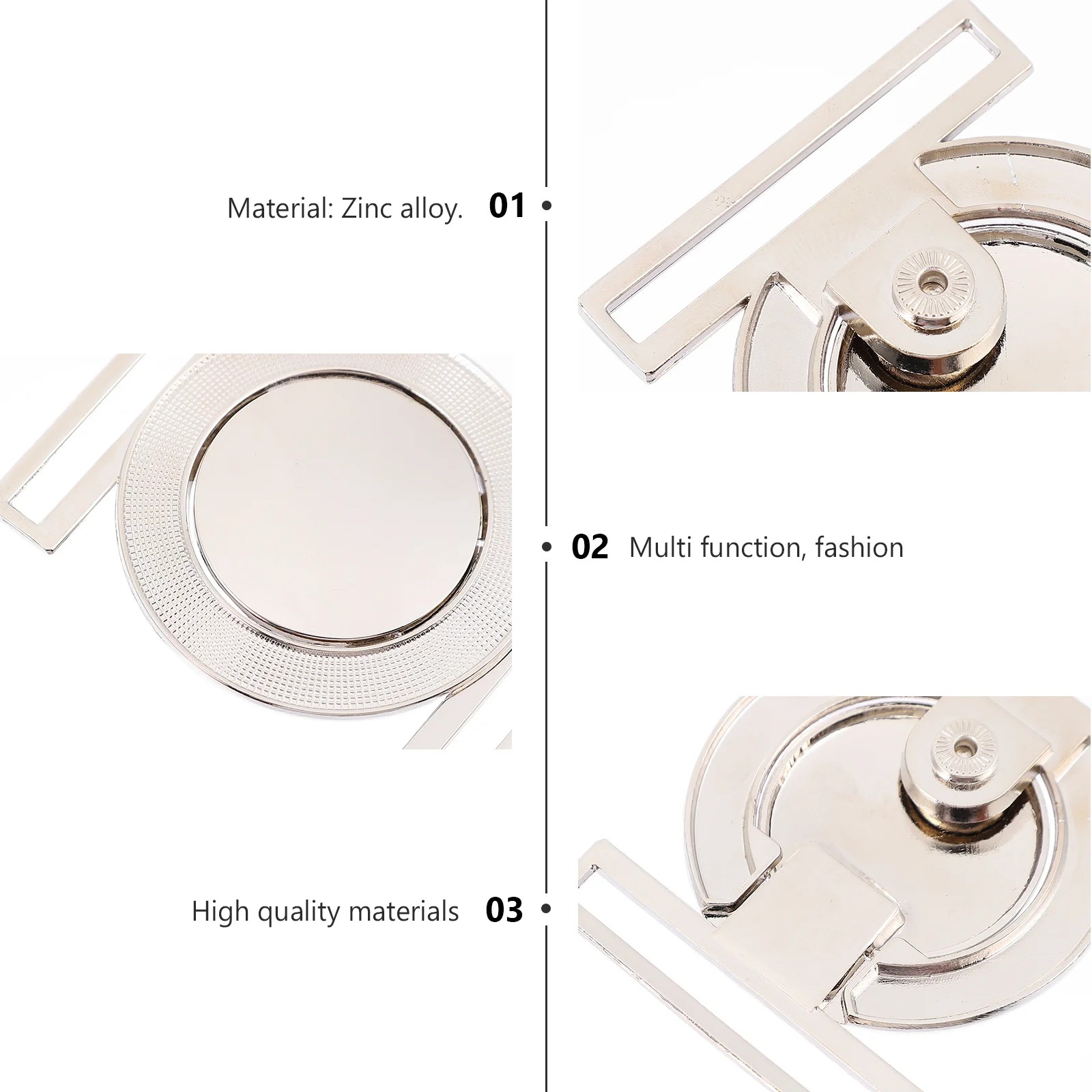 مشبك حزام مستدير، إغلاق معدني من سبائك الزنك لقماش المعطف، أبازيم متشابكة مزخرفة، ملحقات الأجهزة المتينة