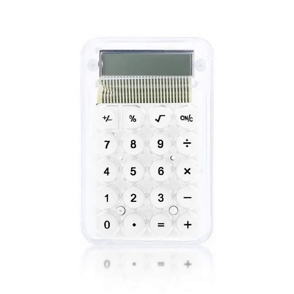 Calculadora electrónica portátil de 8 dígitos para estudio, calculadora Digital compacta, botones de silicona, suministros de oficina