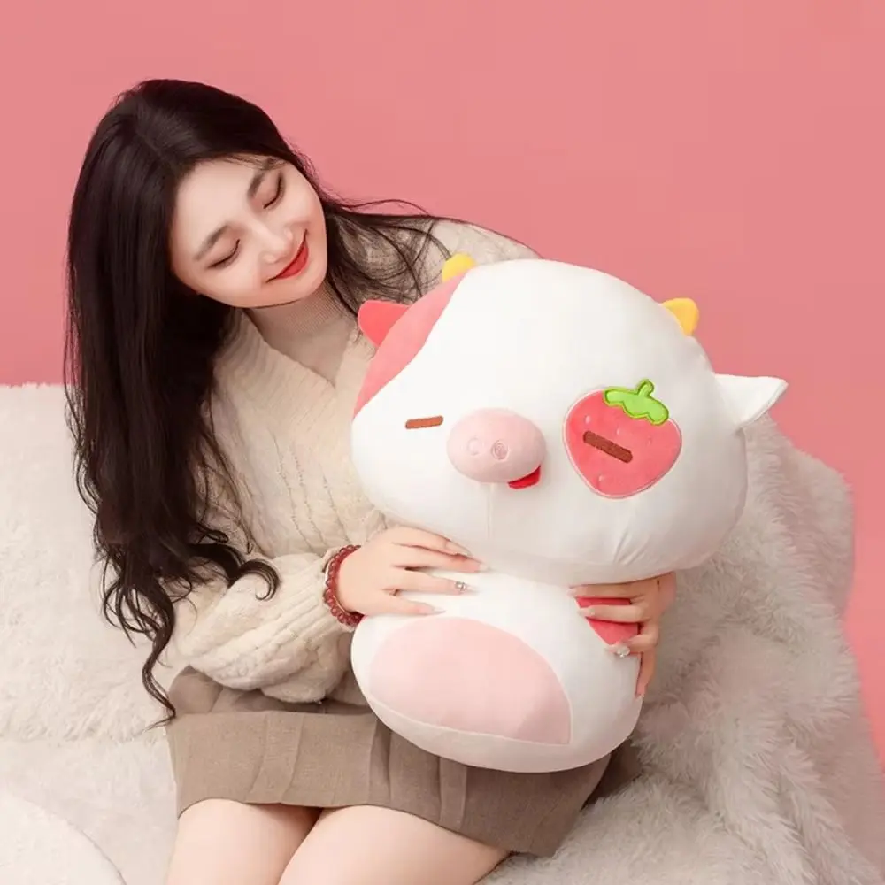 かわいいふわふわイチゴ牛豚ソフトなだめるようなイチゴ豚20CM漫画ピンクガーリッシュハートかわいい男の子女の子