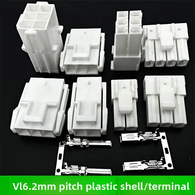 10Pcs VL6.2mm Pitch Plastic Shell Terminal Connector 2Pin/3Pin/4Pin/6Pin 6.2mm Plug and Socket Air Docking HX62003 HX62004 2P3R