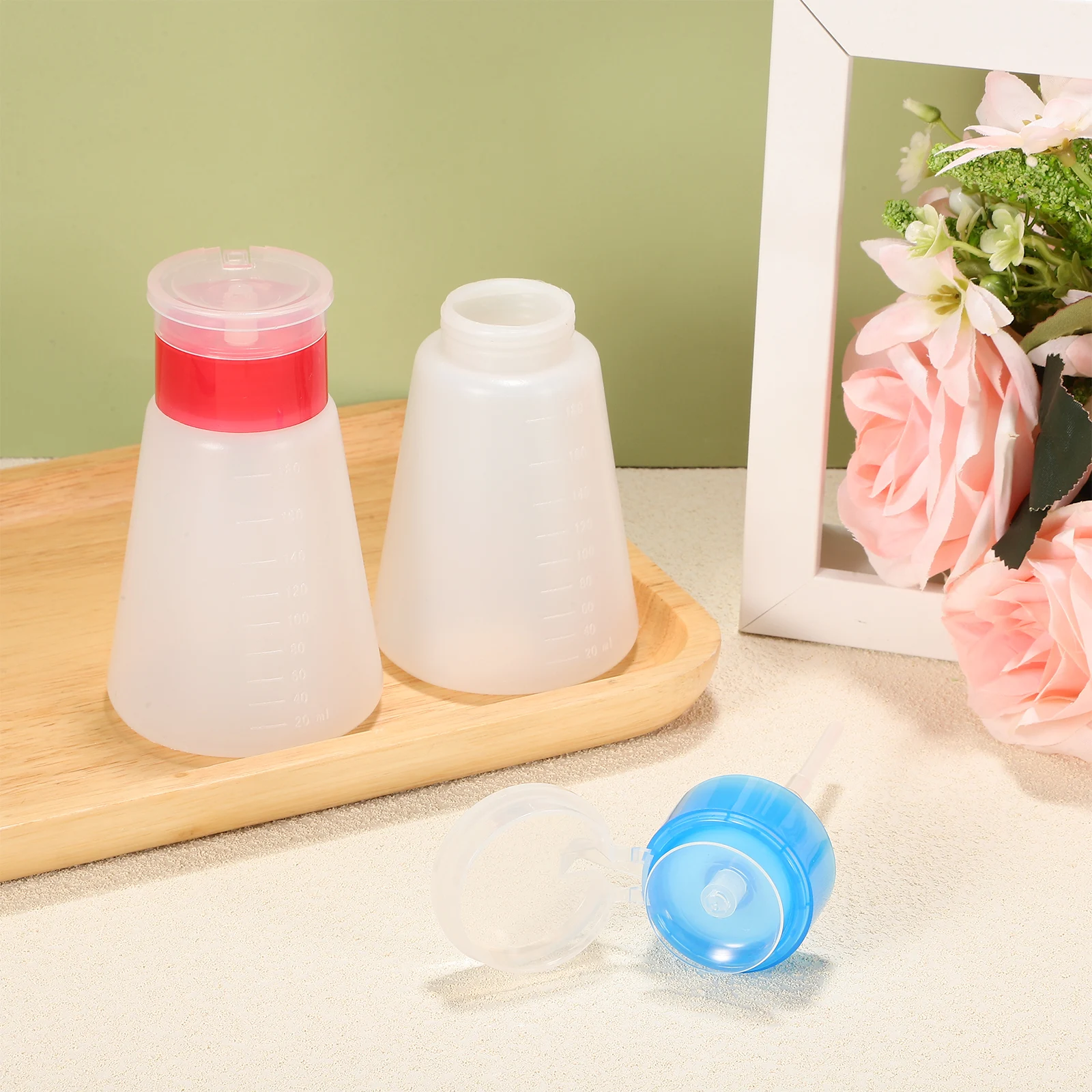 2 Stück Make-up-Entferner-Pumpflaschen, leere Druckspenderflaschen, Nagellackentferner-Flüssigkeitspumpspender für Reisen und Heimgebrauch