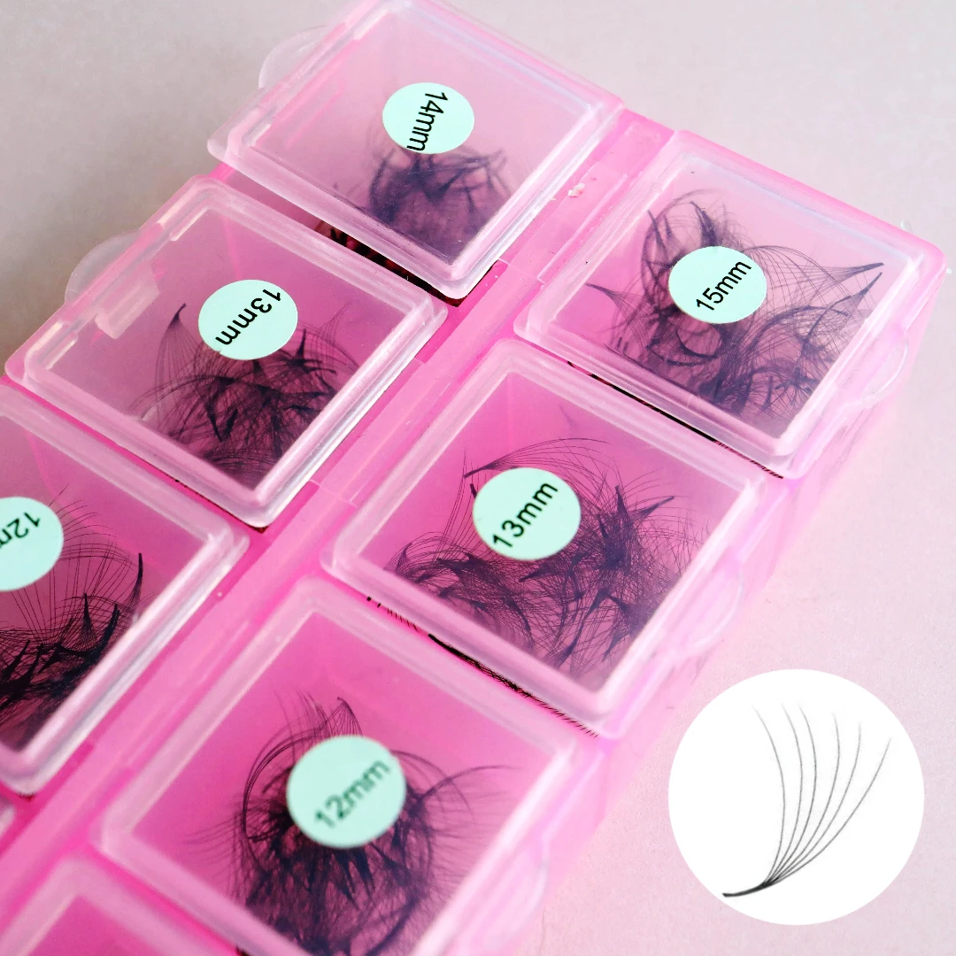 

1250 Fans Handmade Premade Lash Fans Bouquet Eyelashes Pointy Base Mid Stem Pre made Volume Fans Promade Loose Fans Eyelashes