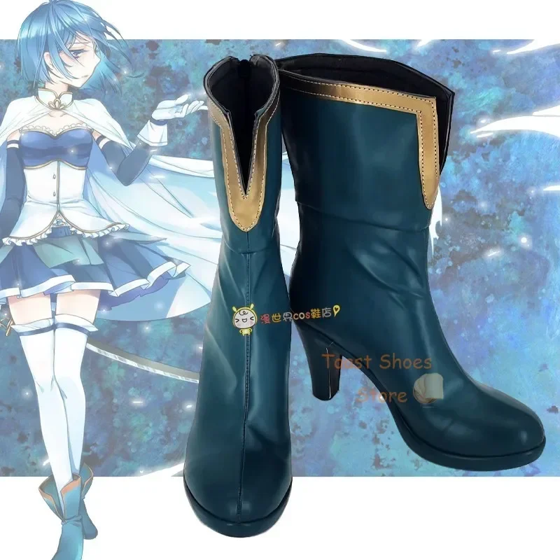 Anime Puella Magi Madoka Magica Miki Sayaka Cosplay Boots Comic Game for Con Halloween Cosplay Costume Prop Lovely Style Shoes