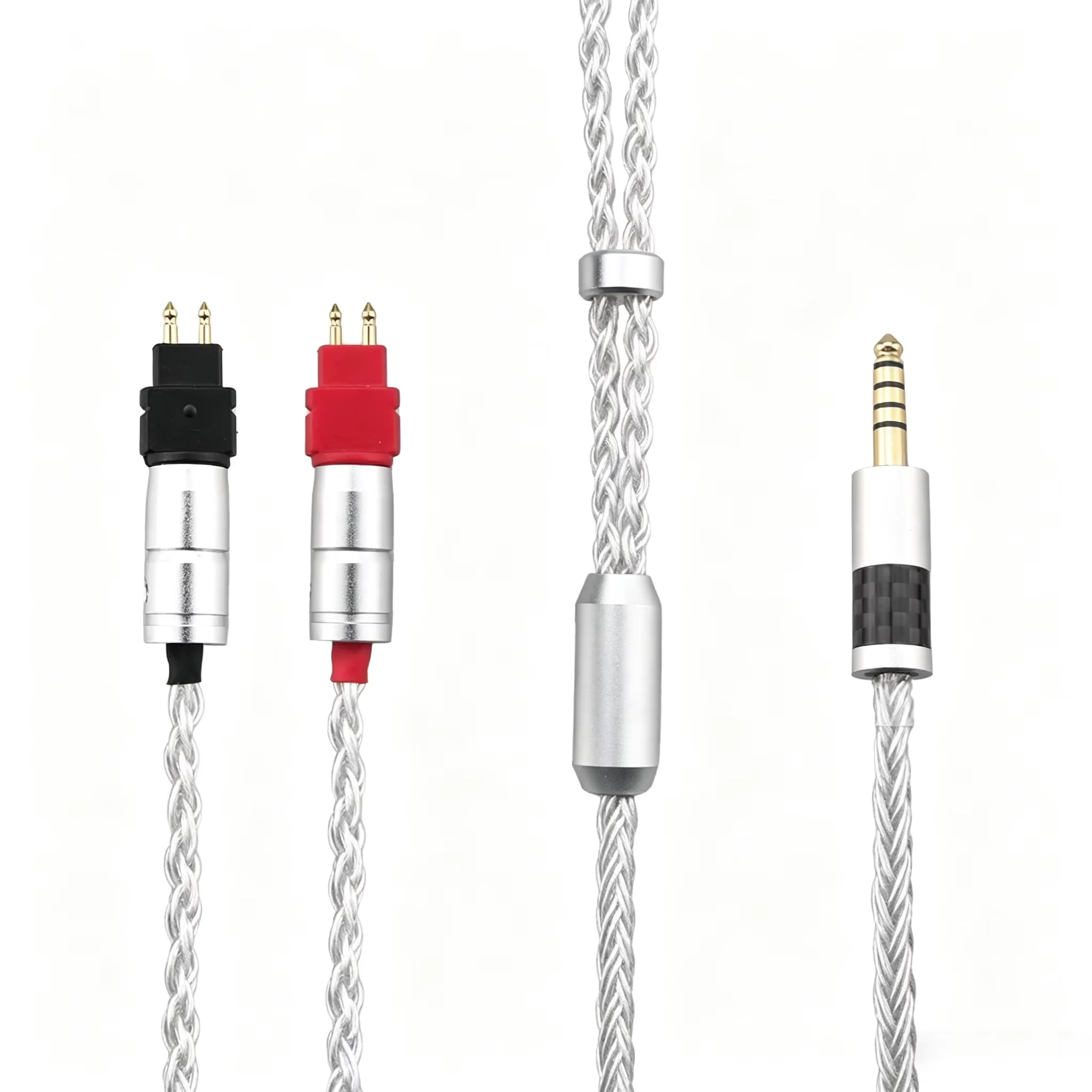 3.5mm 4.4mm XLR HiFi 16 Core OCC Silver Plated Earphone Cable For Sennheiser HD580 HD600 HD650 HD25 HD545 HD565 HD535 HD660S