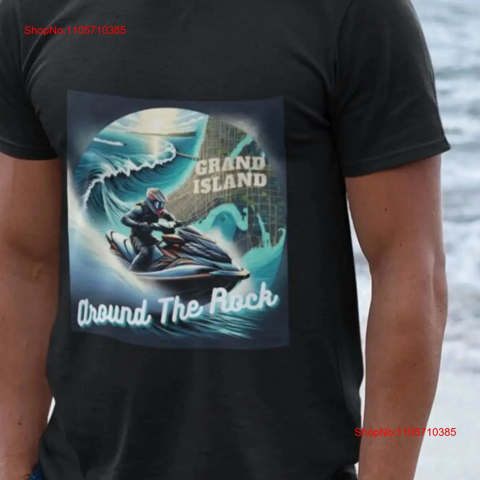 Jet Ski T Shirt Summer Grand Island Around The Rock Niagara Falls PWC Water Sports vintage Washed Slightly fashion Unisex