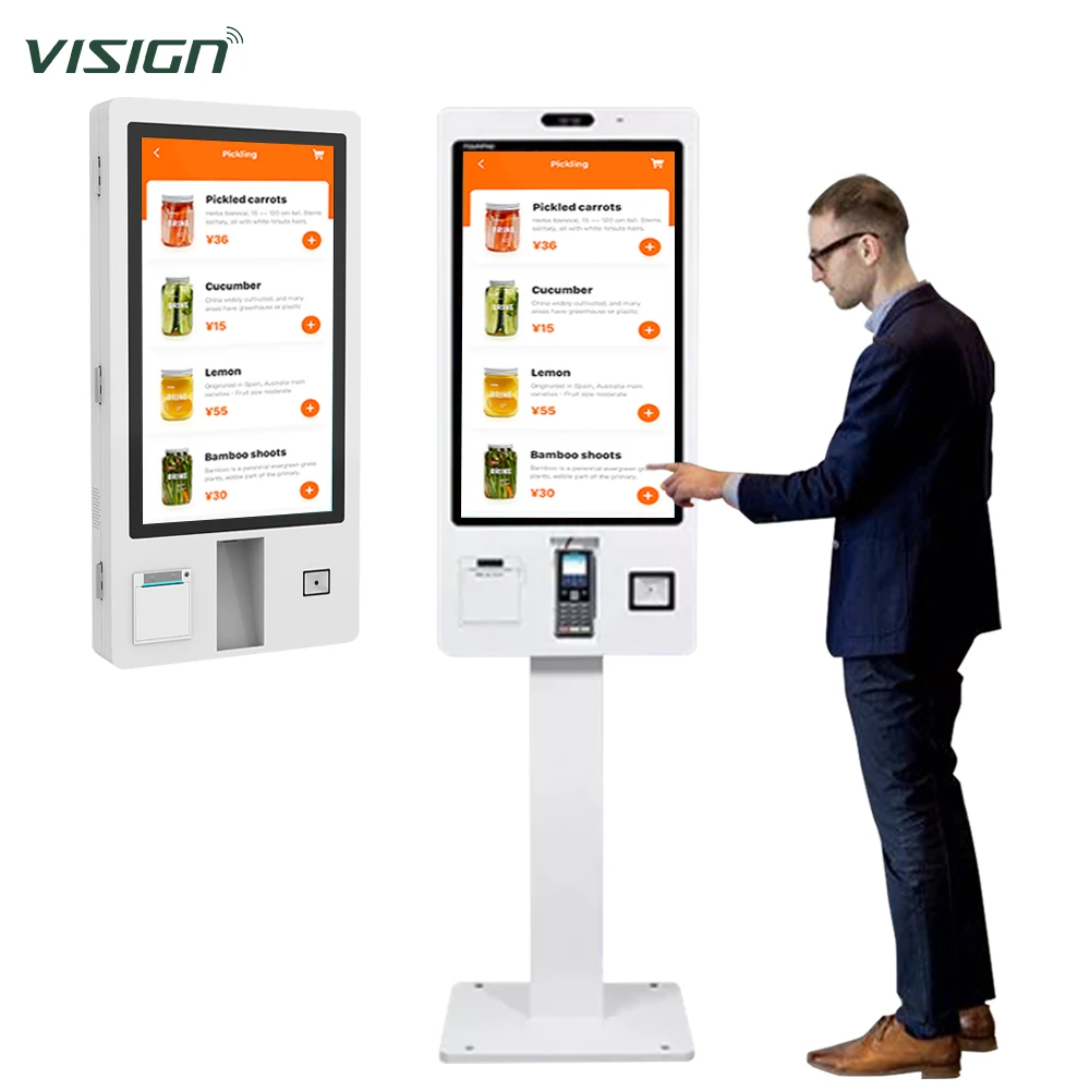 

Hot Selling on Restaurant Order Kiosk 22 27 32 Inch Self-Service Payment Ordering Kiosk With