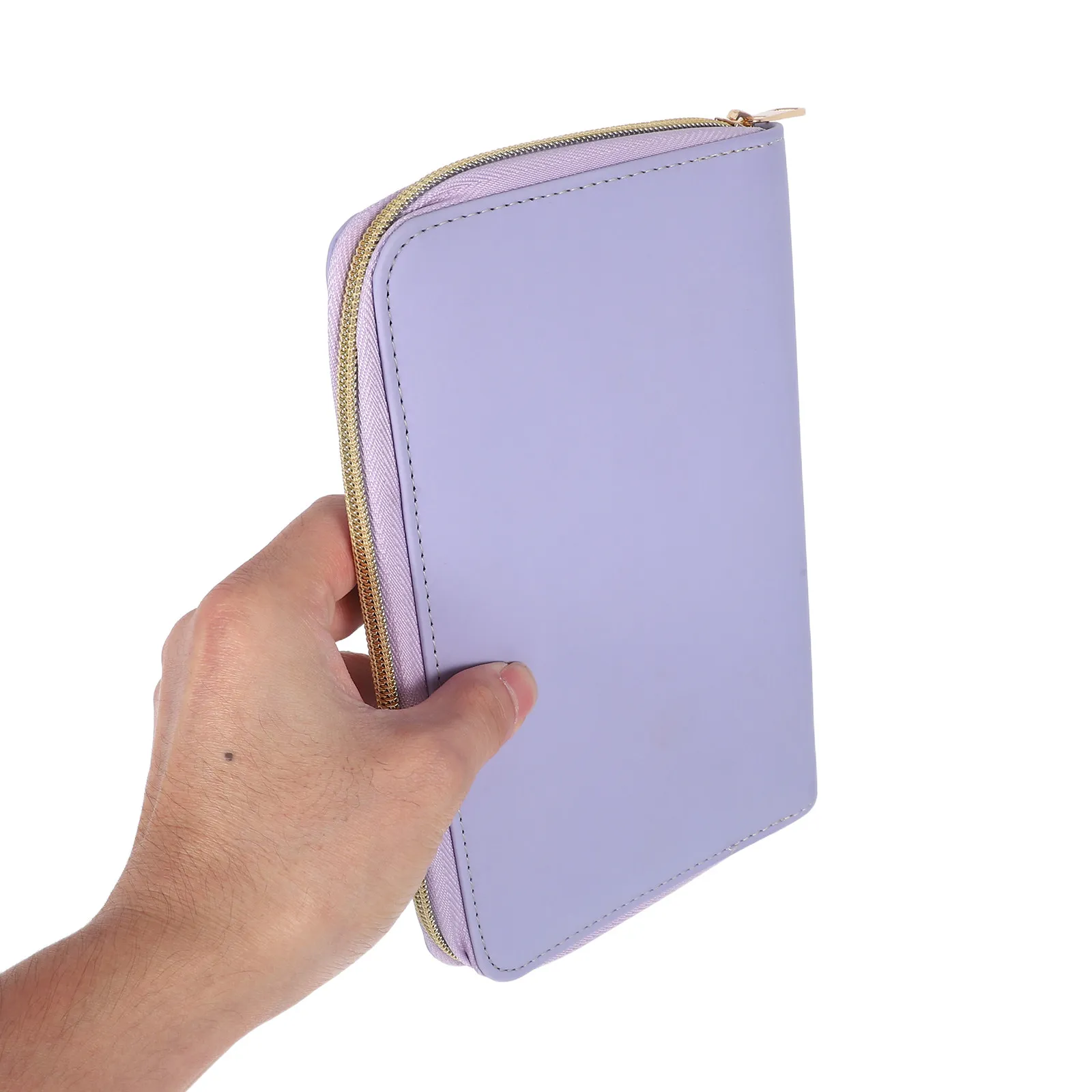 

A6 PU Cover Budget Binder Refillable 6 Ring Planner Organizer with Zipper Wallet Cash Envelopes Card Slots for Students