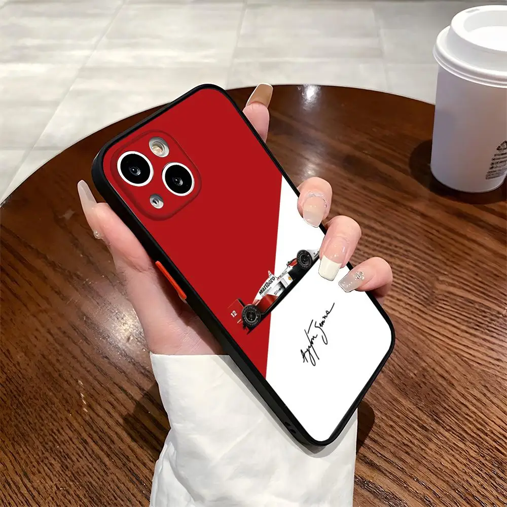 miniso-ayrton-senna-capa-de-telefone-fosca-transparente-traseira-para-iphone-16-15-14-13-12-11-pro-max-x-xr-mini-puls-7-8-plus-capa