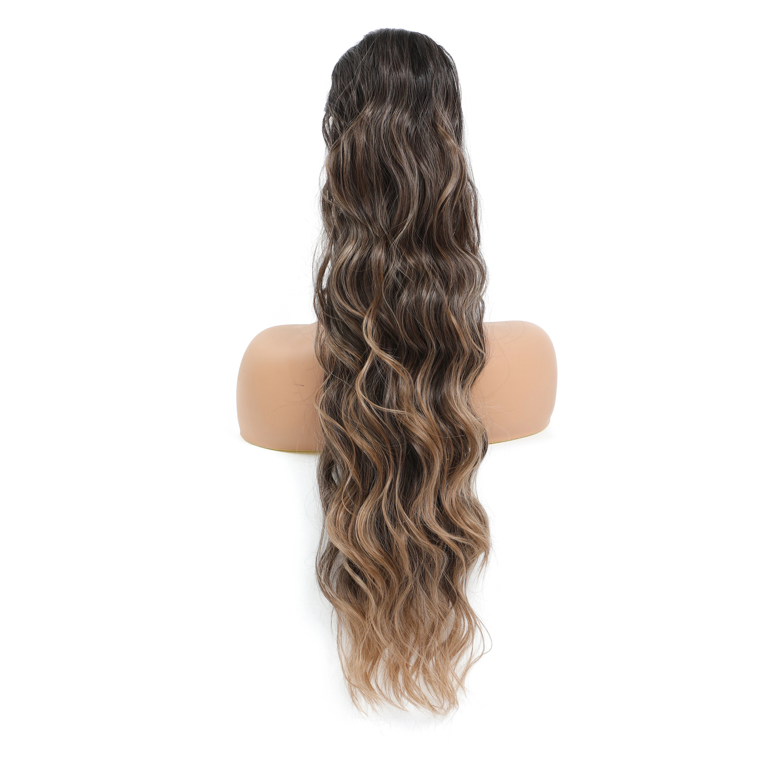 Coda di cavallo sintetica con coulisse ondulata lunga per le donne Coda di cavallo nera bionda rossa Clip nelle estensioni dei capelli per cosplay quotidiano