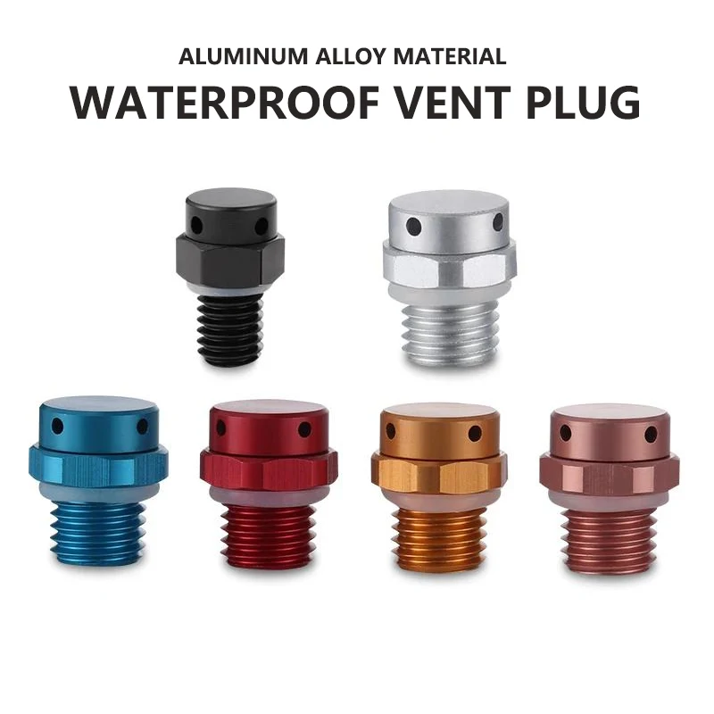 Aluminum Waterproof Air Vent Valves M5 M6 M8 M10 M12 M16 M20 Screw In Protective Vent Plug Automatic Metal Breathers Vent Valves