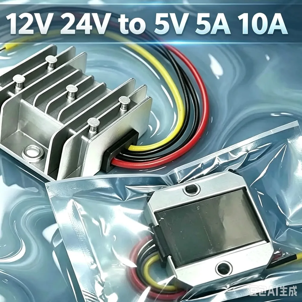 DC/DC 12V 24V Step Down to 5V 5A 10A Amps Switching Power Supply Buck Voltage Power Converter Use for Golf Cars Boat LED Ligh