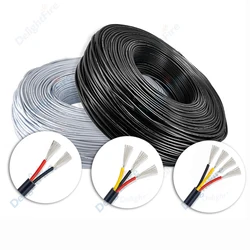 2 3 Core Soft Electronic Audio Sheathed Cable 28 26 24 22 20 18 16 14 AWG Multi-strand 12v Electrical Wire for Auto LED Lighting