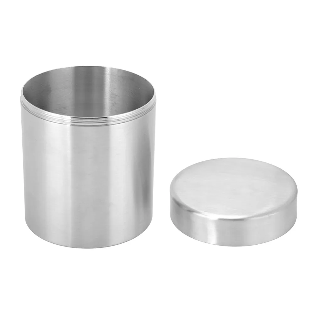 400ml Tea Tin Can Sealed Lid Stainless Steel Tea Canister Fine Workmanship Dust Proof Stainless Steel Tea Tin Kitchen