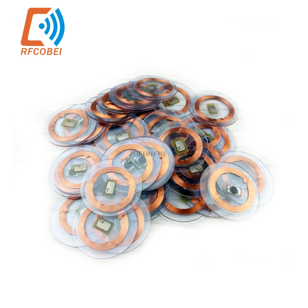 100pcs/Lot 125 khz RFID EM4100 TK4100 Transparante Coin Card (25mm) Id-kaart cards for Access Control Tags Read-only