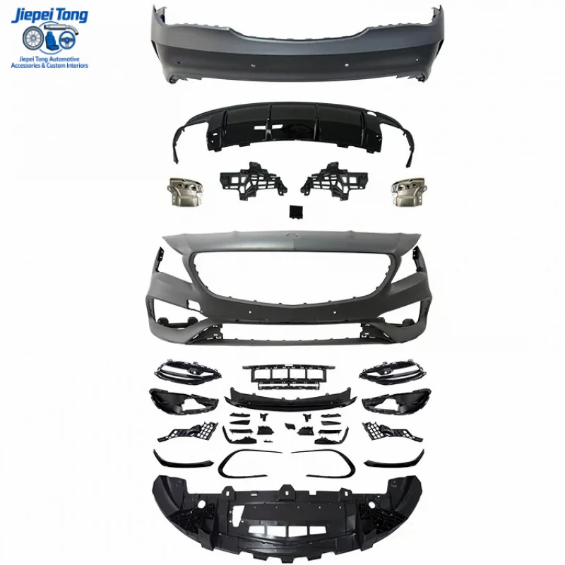 

Kit for CLA W117 Update CLA45 Car Front Bumper Rear Diffuser Exhaust Tips Body Kits