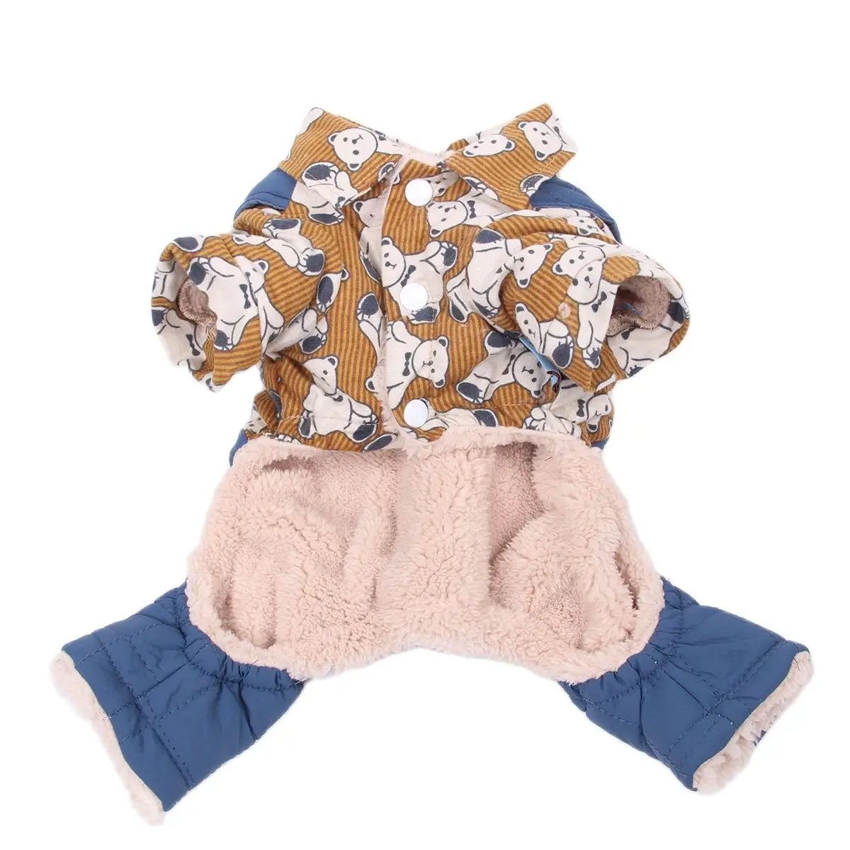 Dog Winter Jumpsuit Hoodie Floral Design Pet Puppy Coat Jacket Apparel Outfit 5 Size 2 Colours