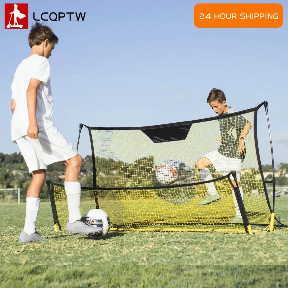

Portable Soccer Rebounder Mesh Net Disassemble Training Net Soccer Training Aid Set Equipment for Volley, Passing,Solo Training