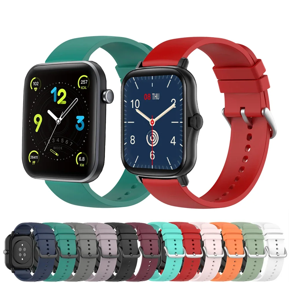 

20mm 22mm Silicone Strap For COLMI P8/P28 Plus/C60 C61 C80 Smart Watch Quick Release Band For COLMI P68 P71 C81 Sport Bracelet