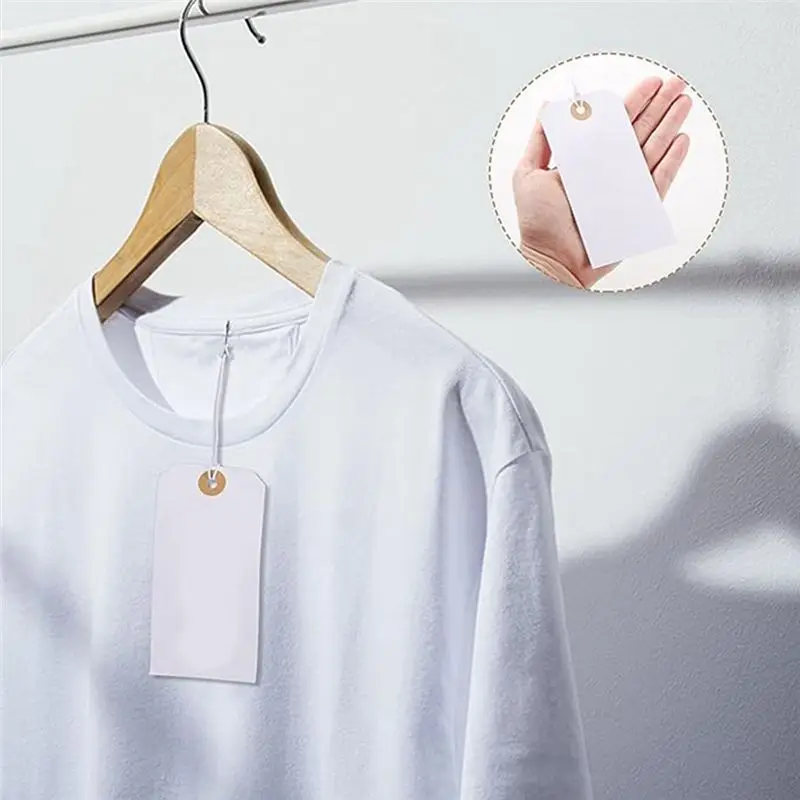 A56K 100 Perforated Cotton Elastic Line Hang Tags Card Card Label Listing Classification Card Number Plate Number Plate
