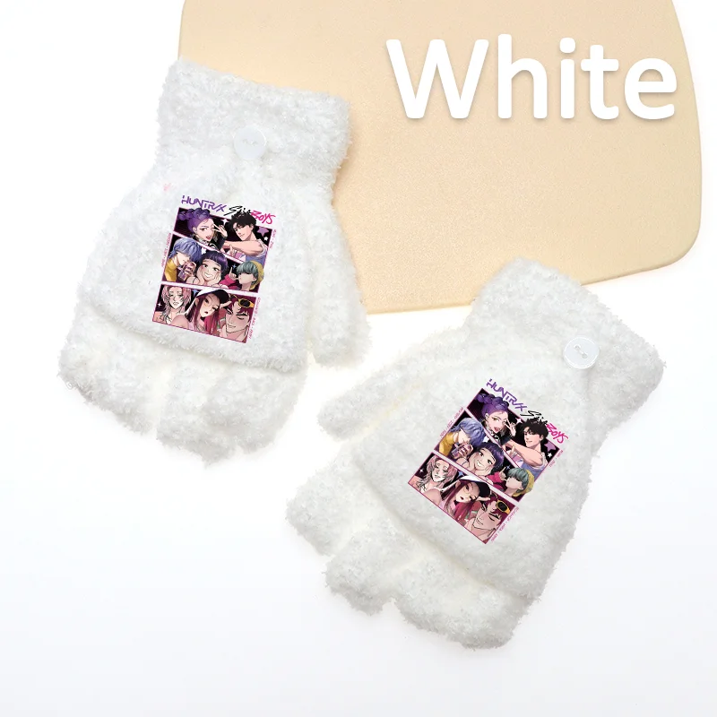 K-Pop Fingerlose Handschuhe, Halbe K-Pop Strickhandschuhe mit Fingerklappen, Warme Handschuhe für Mädchen und Jungen, zum Schreiben und für die Schule