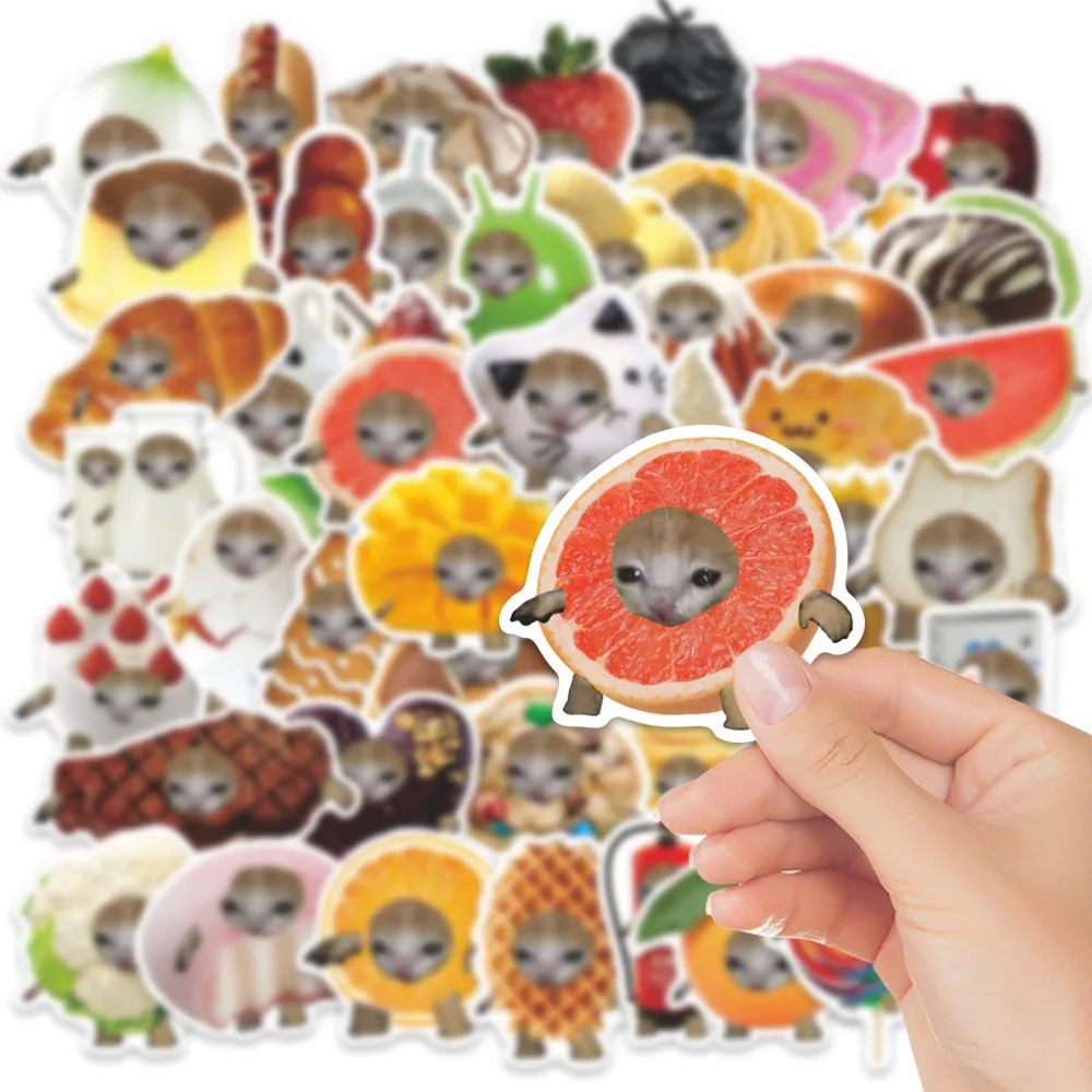 50 قطعة القطط مضحك ميمي الكرتون الكتابة على الجدران ملصقات DIY بها بنفسك الهاتف الغيتار المحمول دفتر حقيبة ملصق مضاد للمياه