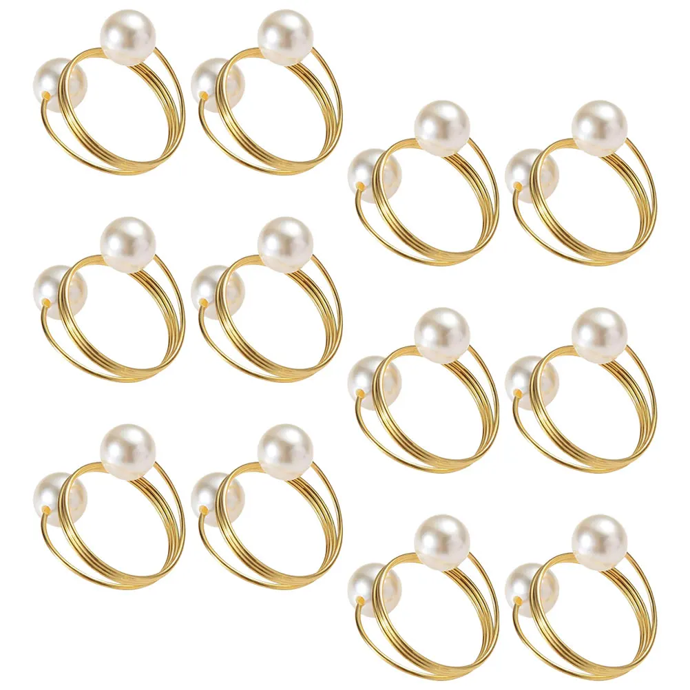 

12 Pcs Napkin Buckle Rings for Wedding Napkins Dining Table Metal Holder Dinner