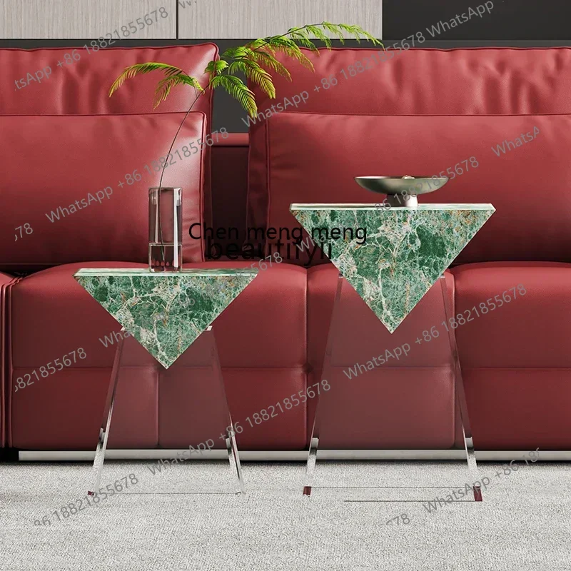 

HHAcrylic suspended edge few minimalist designer high-end suspended corner few high-end sofa side cabinet small table H