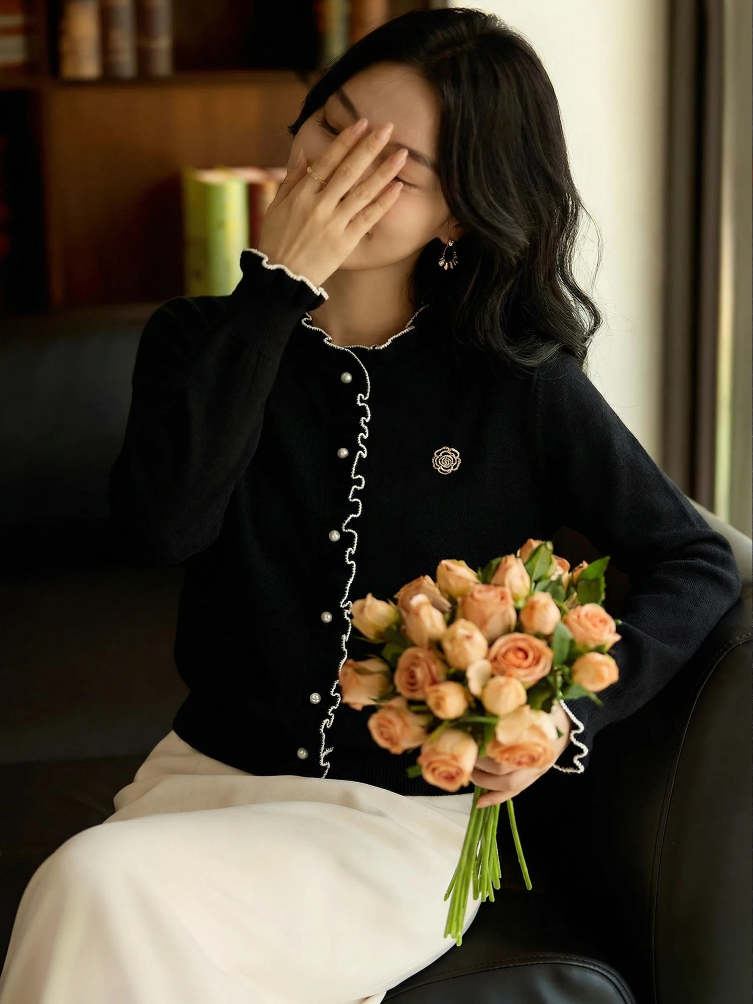 

Новый вязаный свитер Chivirin Spring в стиле колор-блок для женщин, простой в сочетании, в университетском стиле