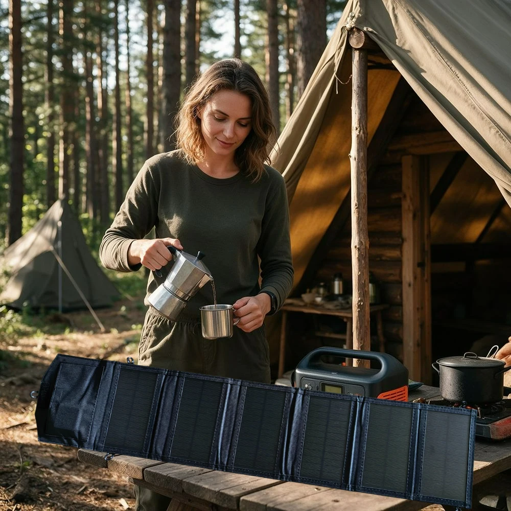 25W Foldable Waterproof Solar Panel Charger Portable Dual USB Solar Power Bank Outdoor Camping Hiking Climbing Fishing