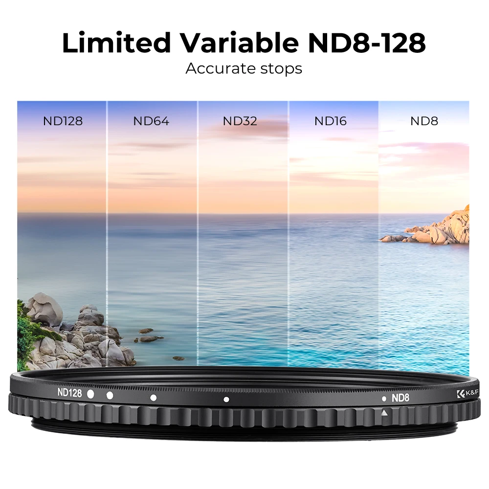 K&F Concept ND8-ND128 Variable ND Filter 52mm 62mm 67mm 72mm 77mm 82mm NO X Spot Fade Neutral Density Filter For Camera Lenses