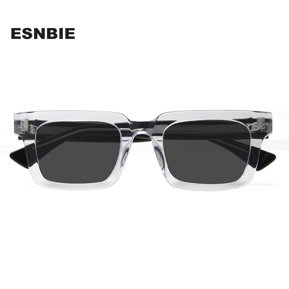 Bold Premium Acetate Rectangular Sunglasses Woman Polarized Men Square Glasses For Women Rivet Design Gafas De Sol Mujer Uv400