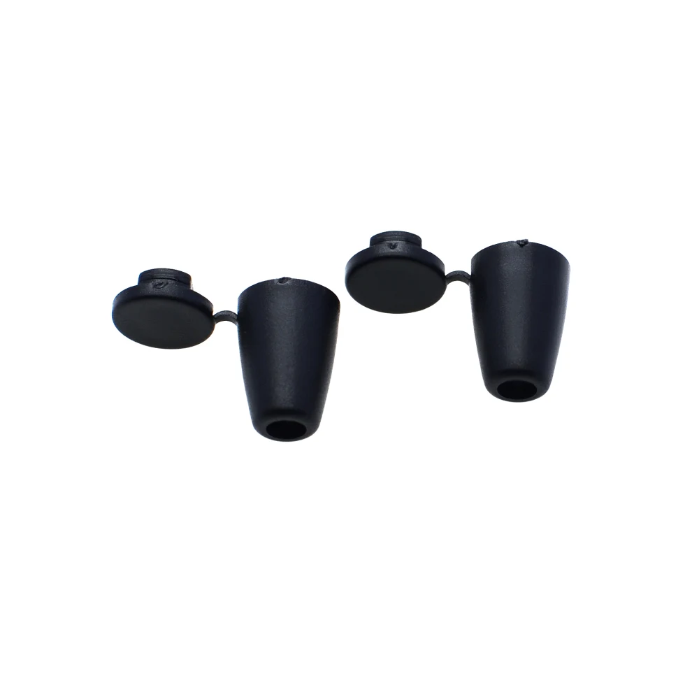 10pcs Bell Stopper With Lid Cord Ends Lock Stopper Plastic  Cord Buckle Black Toggle Clip for Paracord Clothes Accessories