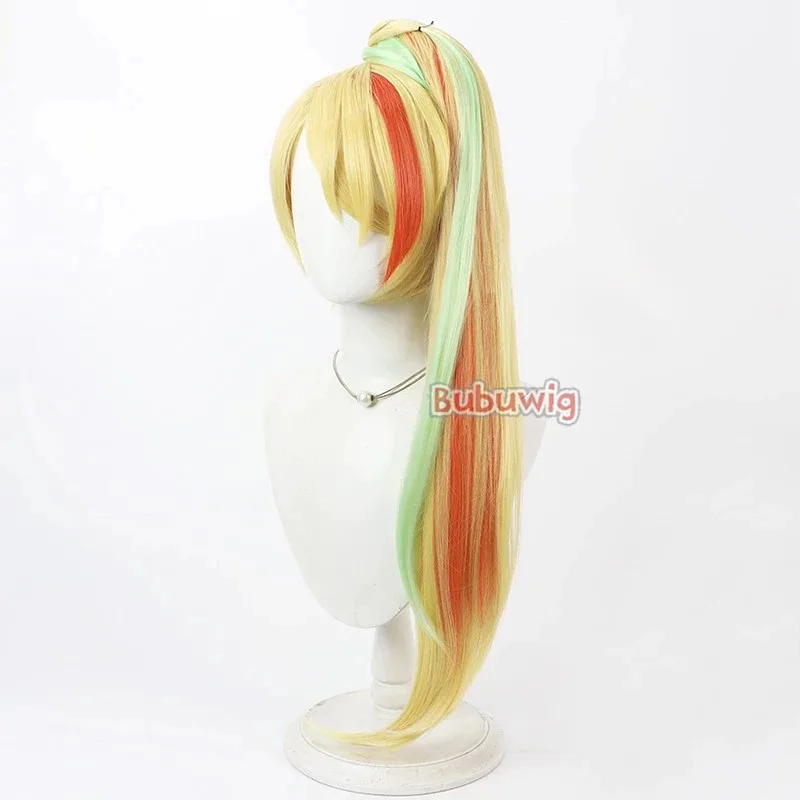 CyBubuwig الشعر الاصطناعية ساكي Nikaido تأثيري الباروكات زومبي لاند ساغا ساكي Nikaido 80 سنتيمتر طويل مختلط شقراء ذيل حصان شعر مستعار مقاومة للحرارة #1