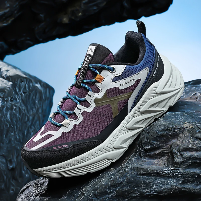 Men's Hiking Shoes 2026 Summer Anti-slip Wear-resistant Wrapping Shock-absorbing Lightweight Outdoor Sneakers A88 Zapatillas