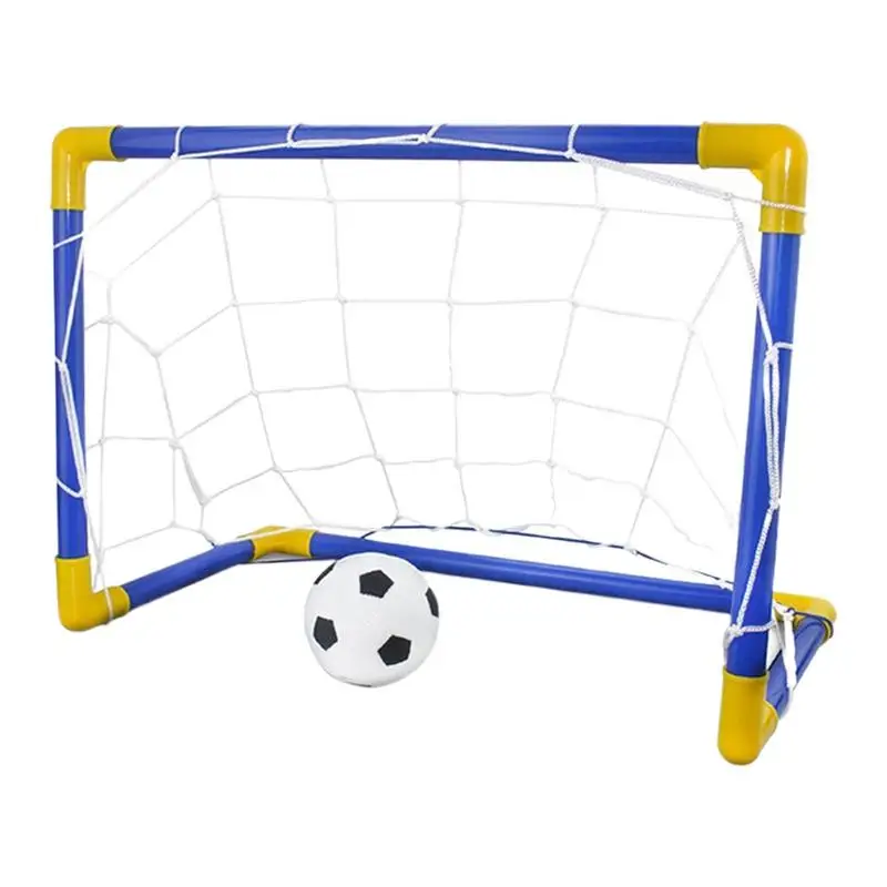 Folding Mini Football Soccer Ball Plastic Removable Goal Post Net Set High-strength Kids Indoor Outdoor Child Birthday Gift