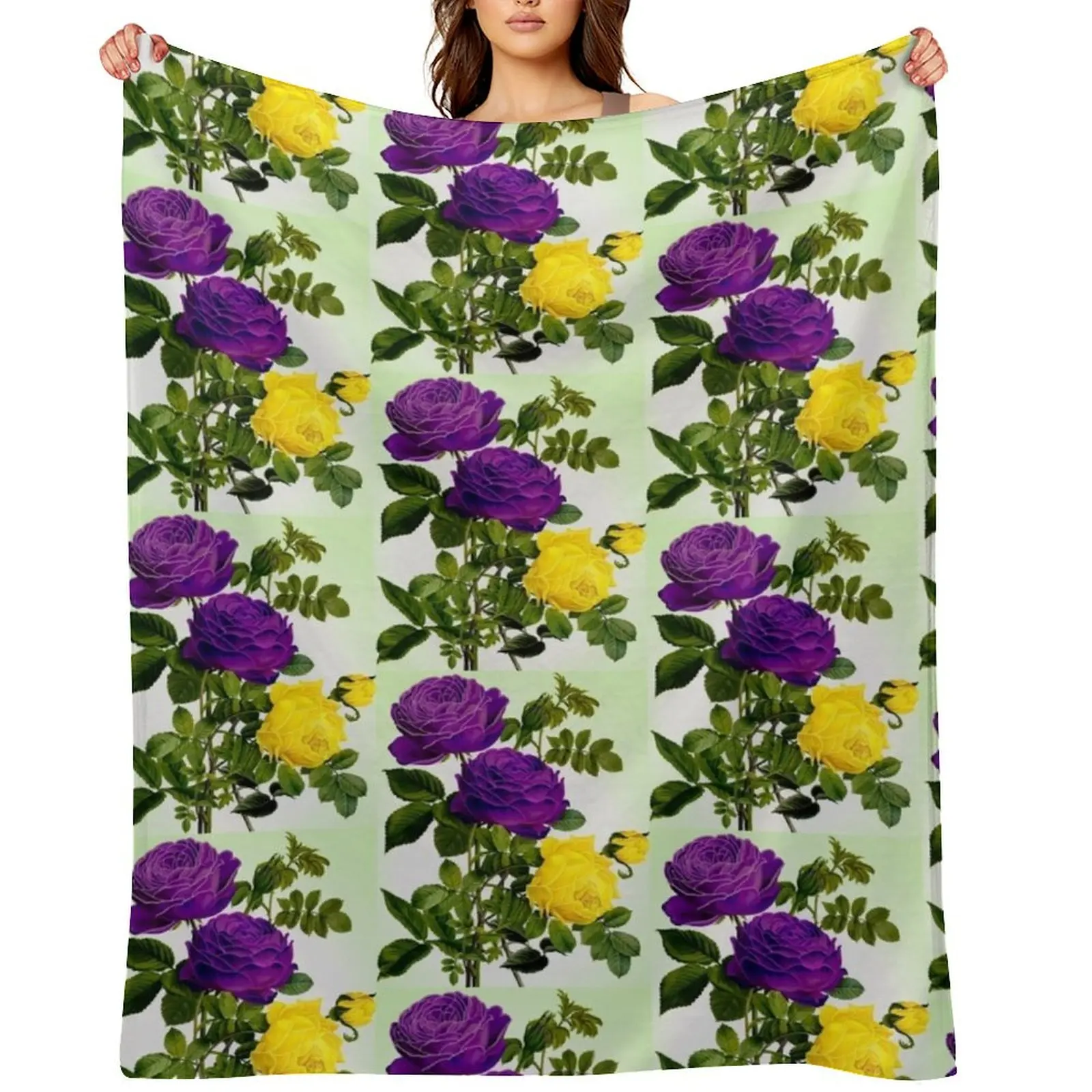 

April Spring Roses, Throw Blanket Hairy Decorative Throw Heavy Soft Big Blankets